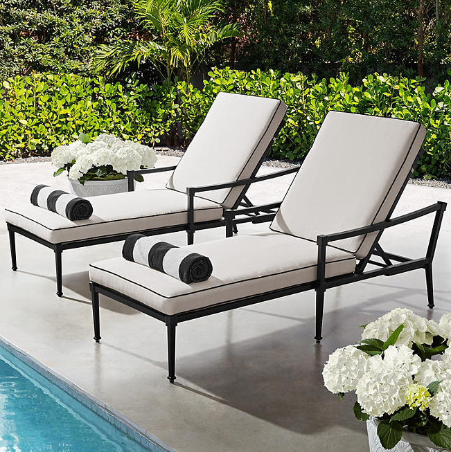 Sheffield Chaise Lounger with Adjustable Back, Set of 2