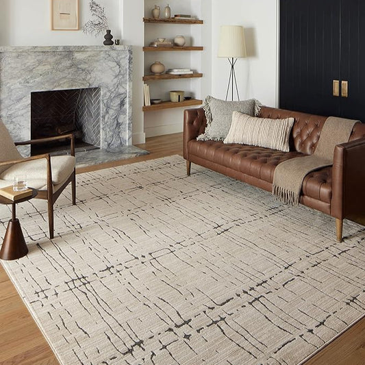 Loloi II Darby Collection DAR-06 Sand/Dk. Grey 9'-2" x 13' Area Rug