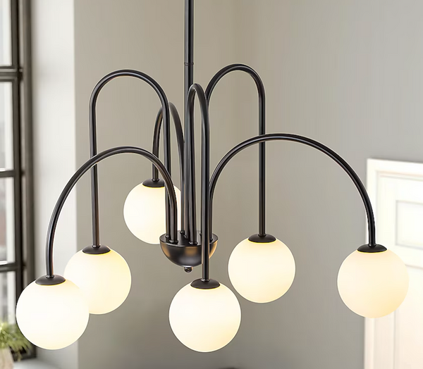 Rennnsan Ayden 6 -Light Matte Black Modern