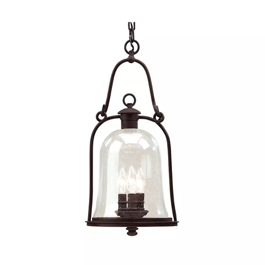 Troy Lighting Owings Mill 3 - Light Pendant in Natural Bronze Clear Seeded Shade