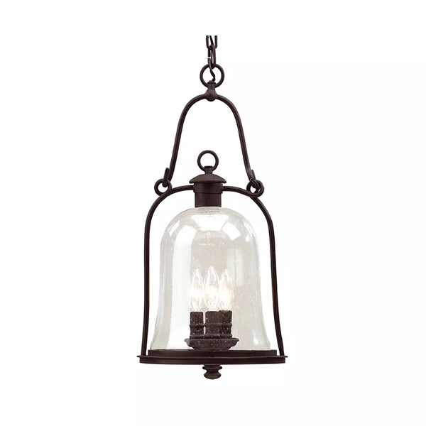 Troy Lighting Owings Mill 3 - Light Pendant in Natural Bronze Clear Seeded Shade