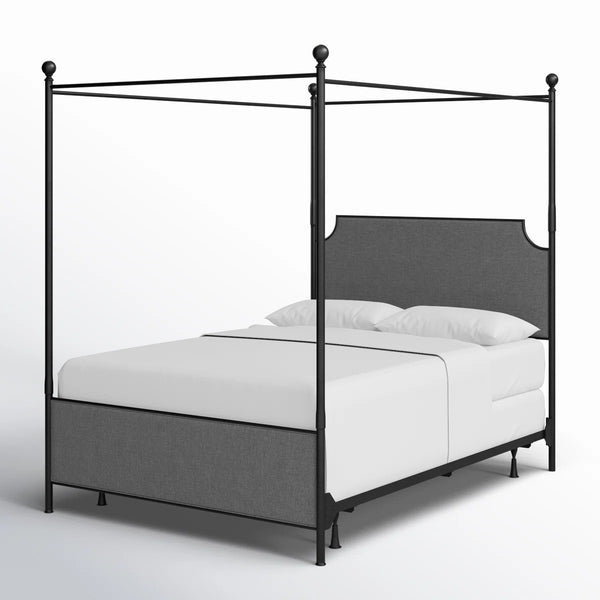 Aasif Upholstered Metal Canopy Bed