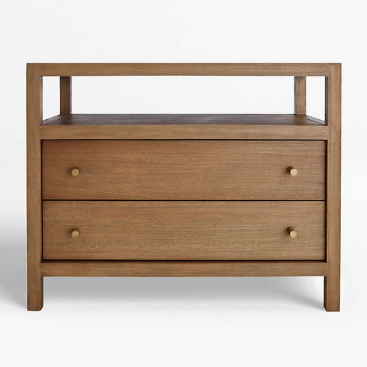 Keane 31.5" Solid Driftwood Charging Nightstand