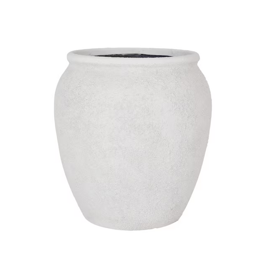 Large White Stone Outdoor Planter